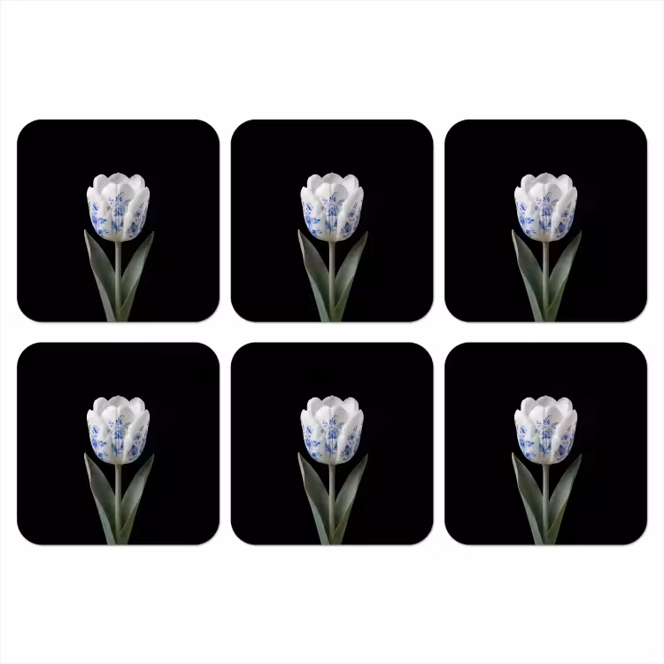 Onderzetter - Tulp - Patroon - Blauw — 1