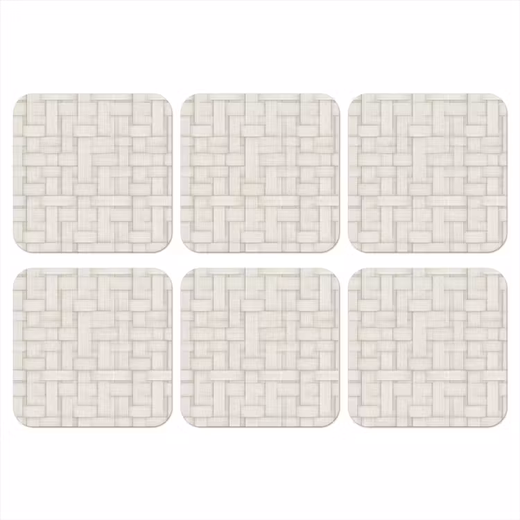 Onderzetter - Vlechtwerk - Banen - Beige — 1