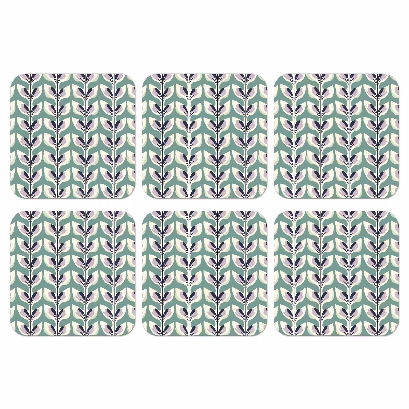 Onderzetter - Retro - Modern - Groen — 1