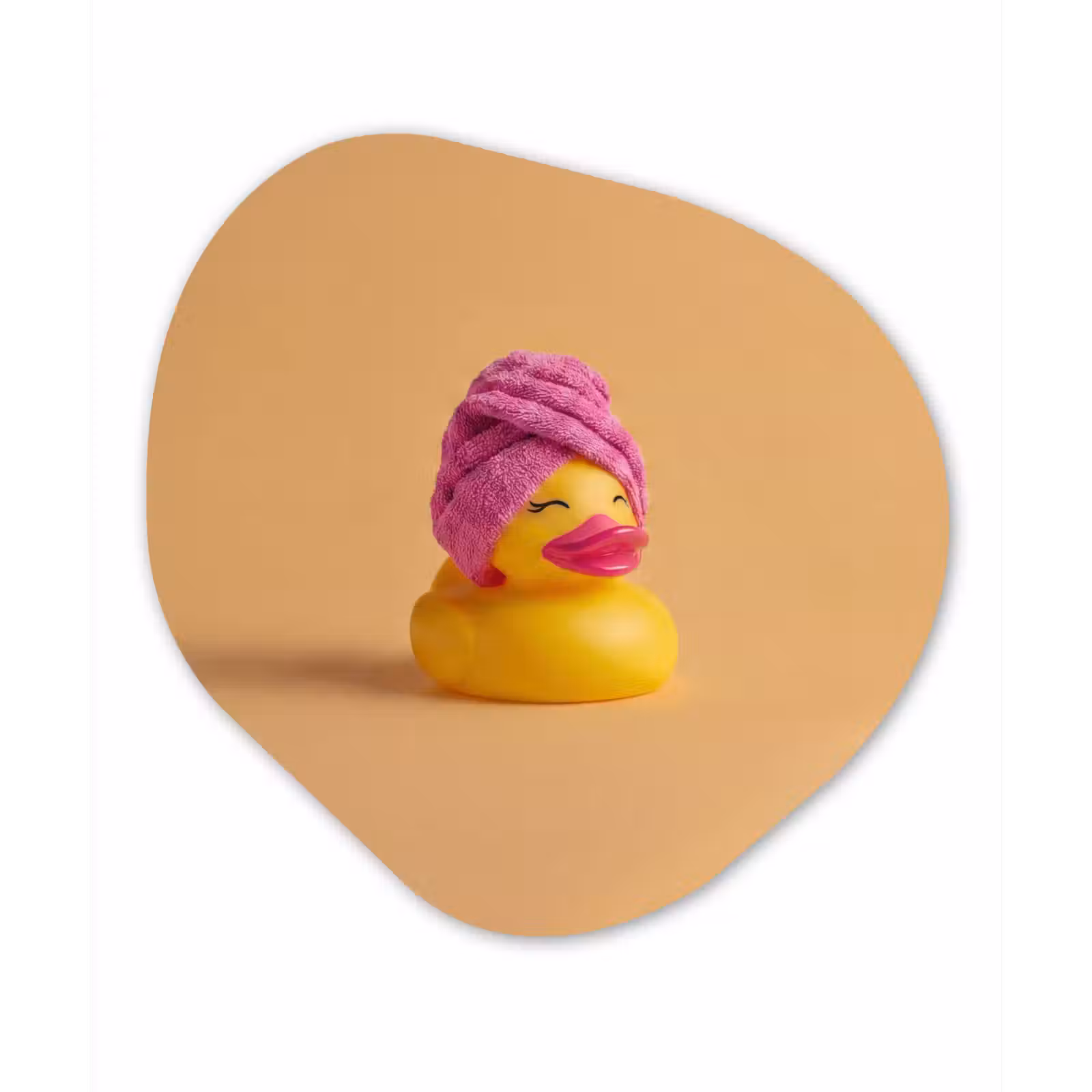 Organisch schilderij - Forex - Badeend - Handdoek - Kleurrijk — 1