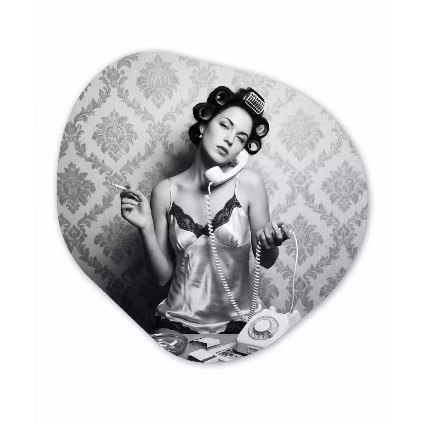Organisch schilderij - Forex - Chic - Vrouw - Zwart - Wit — 1