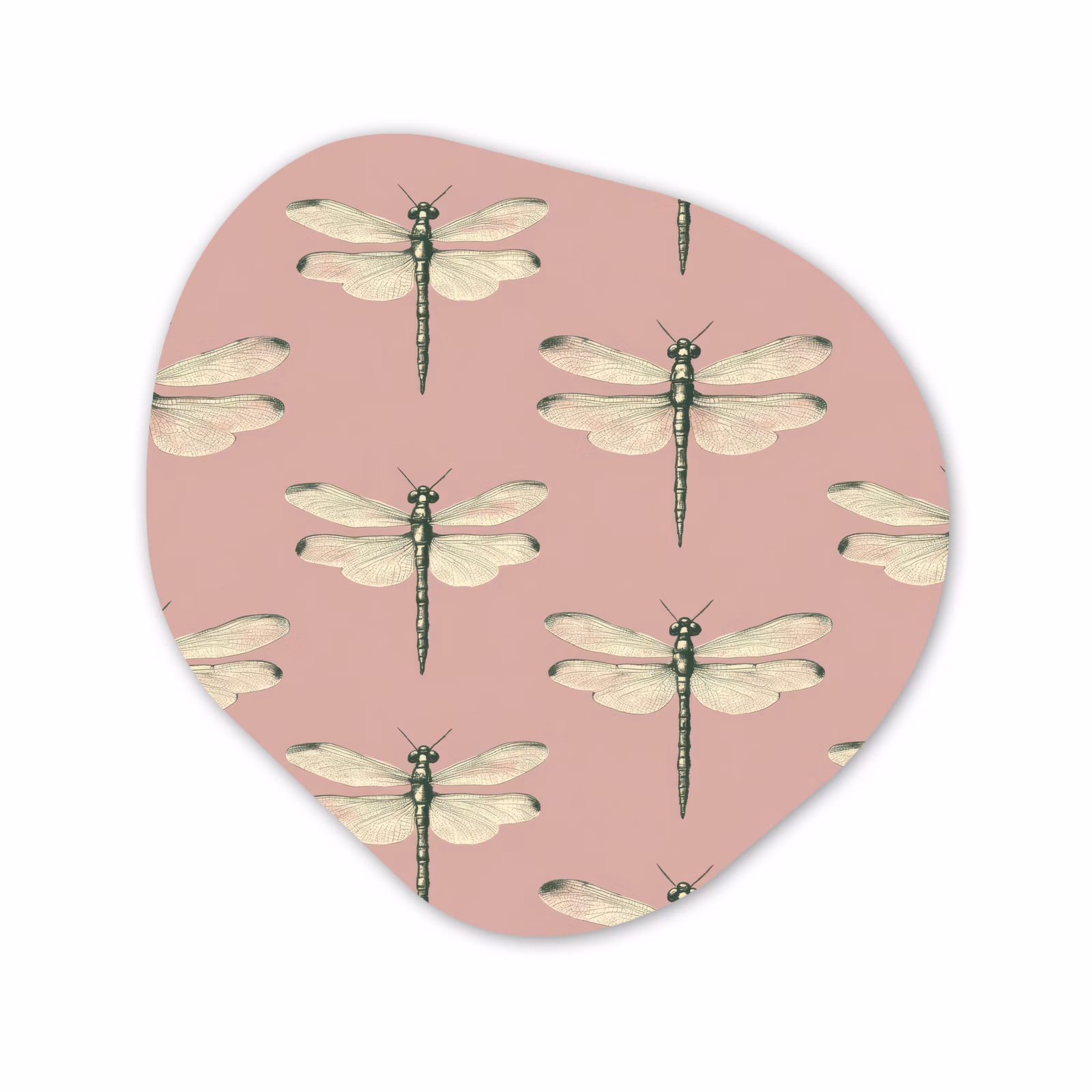Organisch schilderij - Forex - Lillibellen - Patroon - Roze — 1