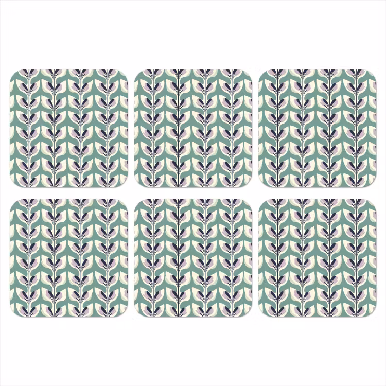 Onderzetter - Retro - Modern - Groen — 1