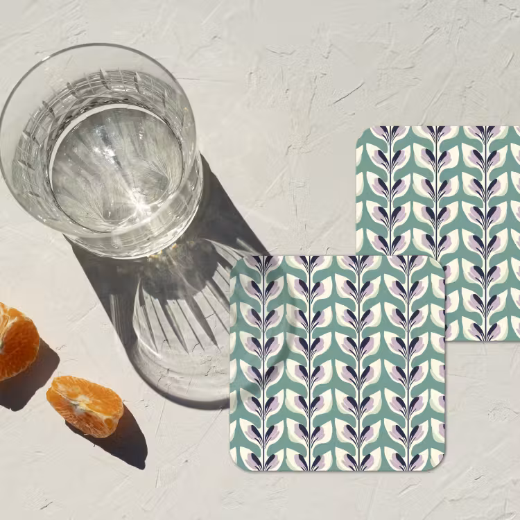 Onderzetter - Retro - Modern - Groen — 3