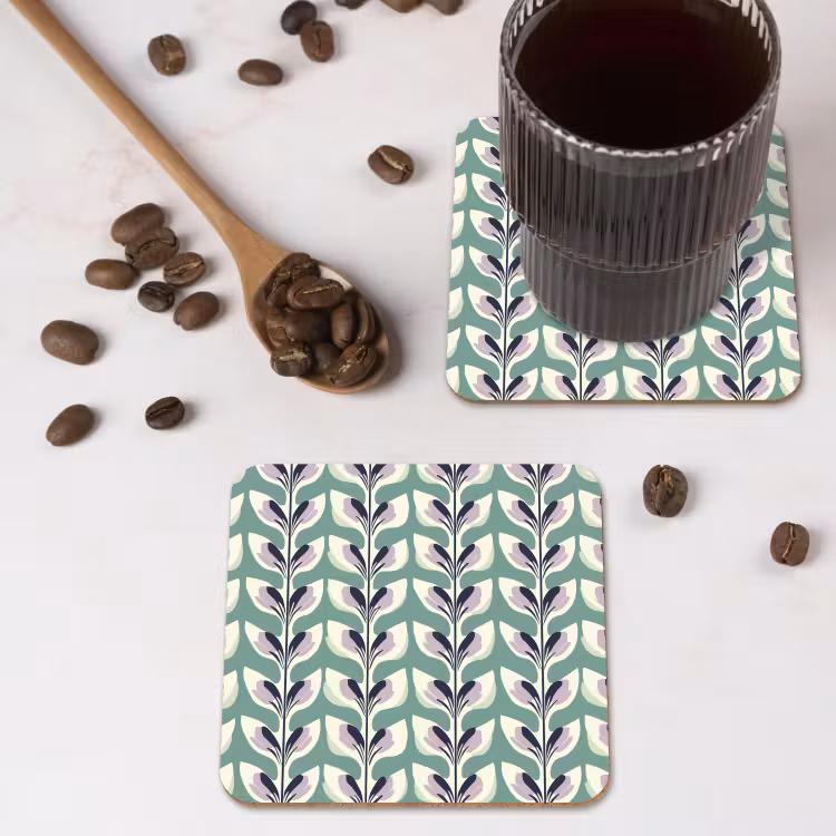 Onderzetter - Retro - Modern - Groen — 4