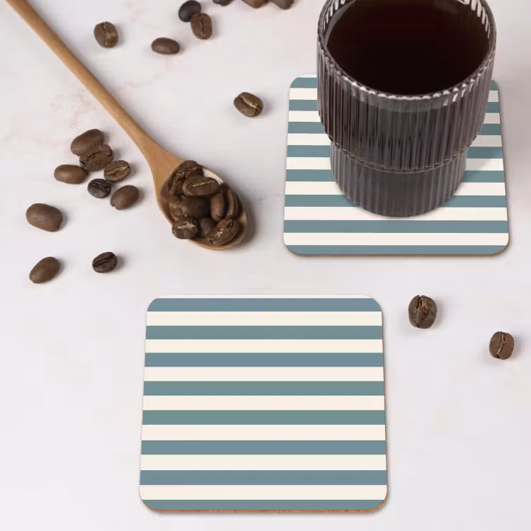 Onderzetter - Strepen - Modern - Blauw — 4