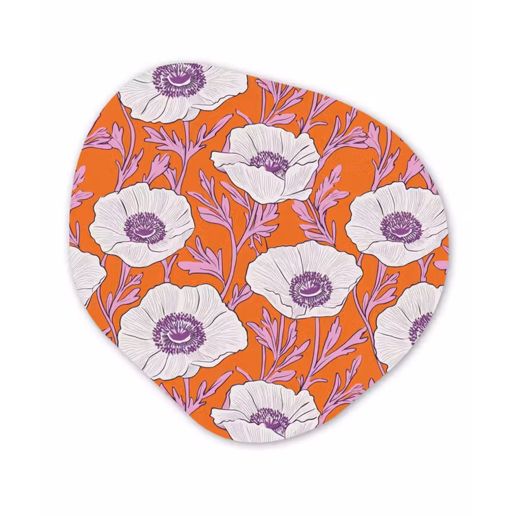 Organisch schilderij - Forex - Bloemen - Grafisch - Oranje — 1