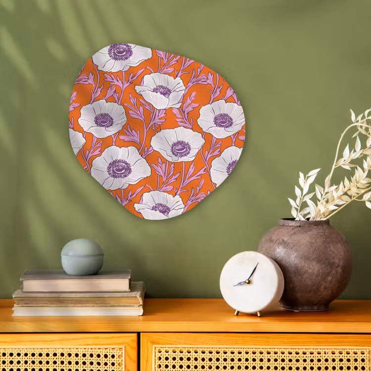 Organisch schilderij - Forex - Bloemen - Grafisch - Oranje — 2