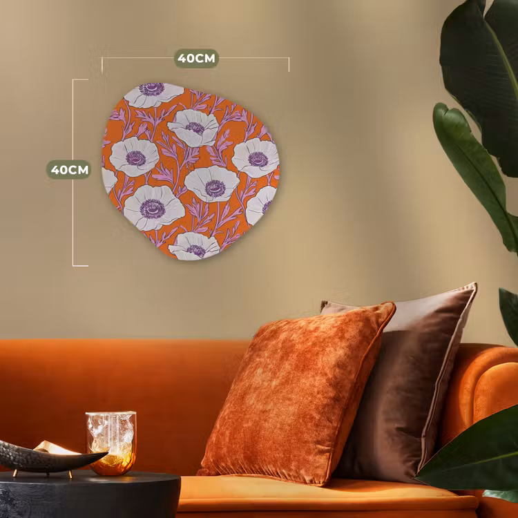Organisch schilderij - Forex - Bloemen - Grafisch - Oranje — 4