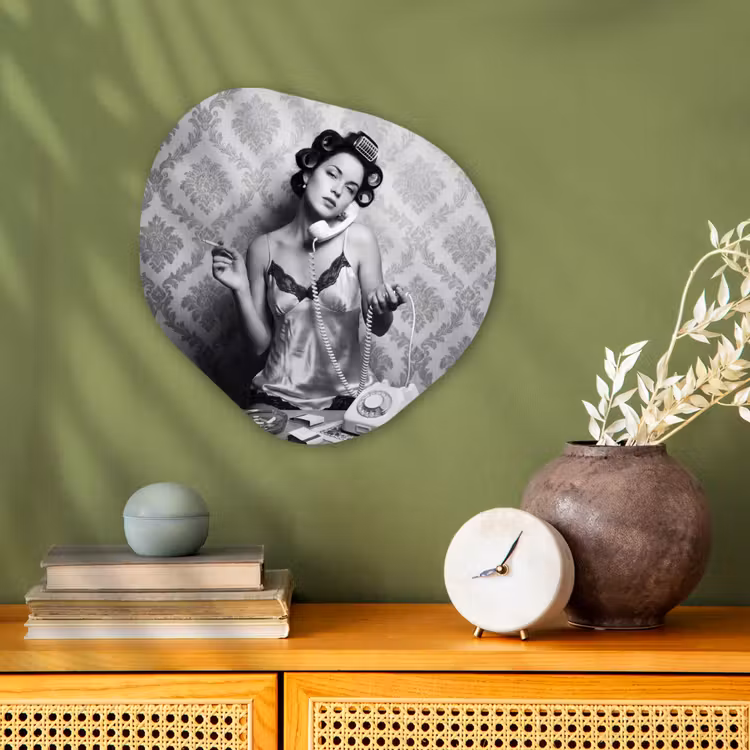 Organisch schilderij - Forex - Chic - Vrouw - Zwart - Wit — 2