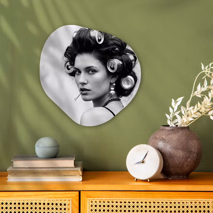 Organisch schilderij - Forex - Edgy - Vrouw - Zwart - Wit — 2