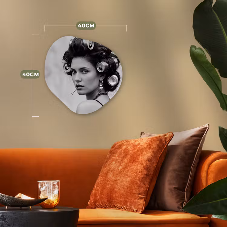 Organisch schilderij - Forex - Edgy - Vrouw - Zwart - Wit — 4