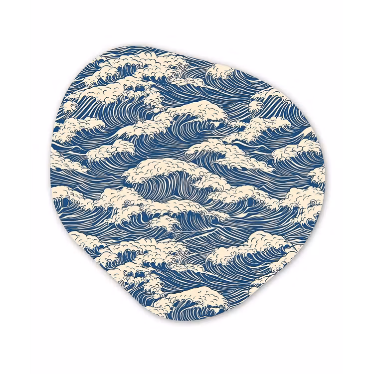 Organisch schilderij - Forex - Golven - Klassiek - Blauw — 1