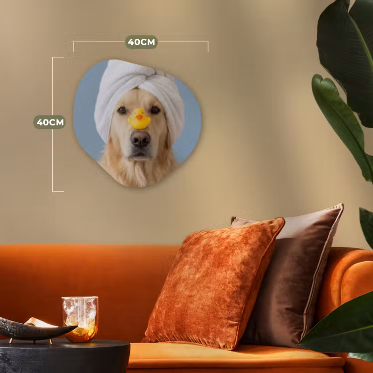 Organisch schilderij - Forex - Hond - Badeend - Geel — 4