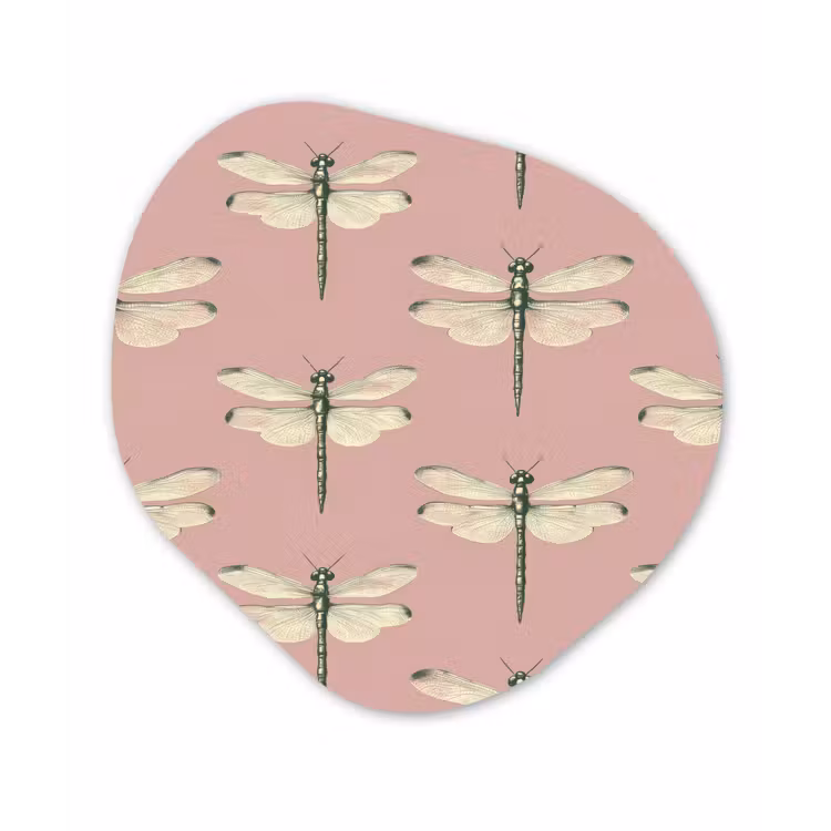 Organisch schilderij - Forex - Lillibellen - Patroon - Roze — 1