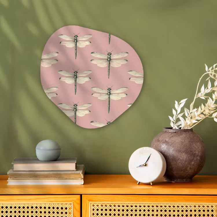 Organisch schilderij - Forex - Lillibellen - Patroon - Roze — 2