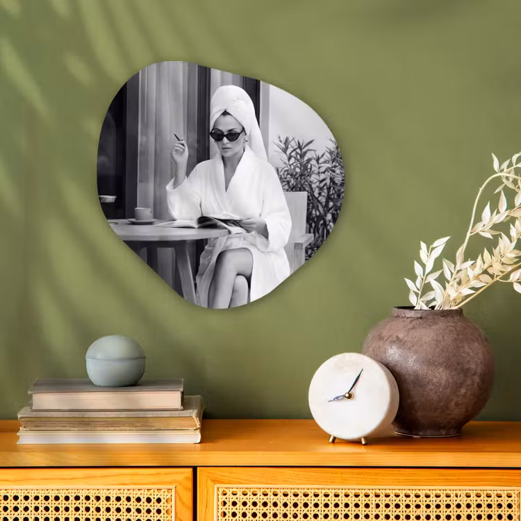 Organisch schilderij - Forex - Modern - Vrouw - Zwart - Wit — 2