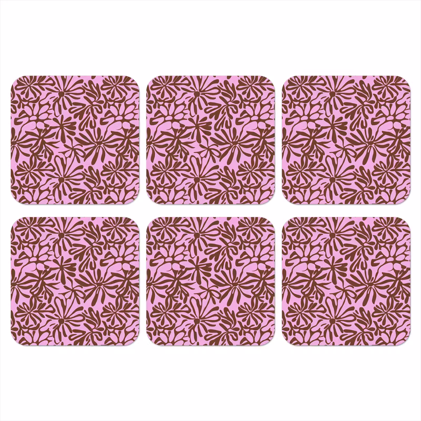 Onderzetter - Organisch - Patroon - Roze — 1