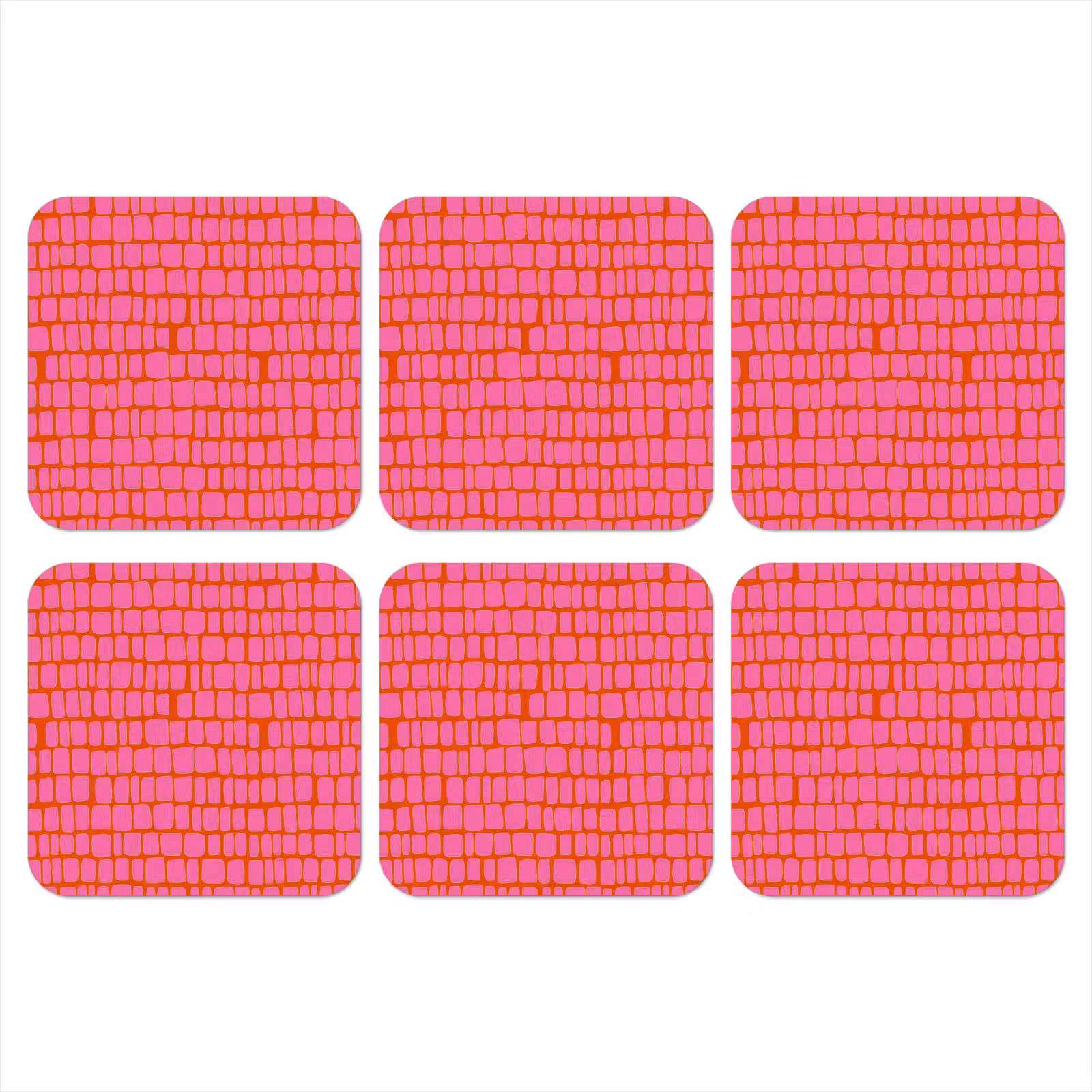 Onderzetter - Organisch - Raster - Roze — 1