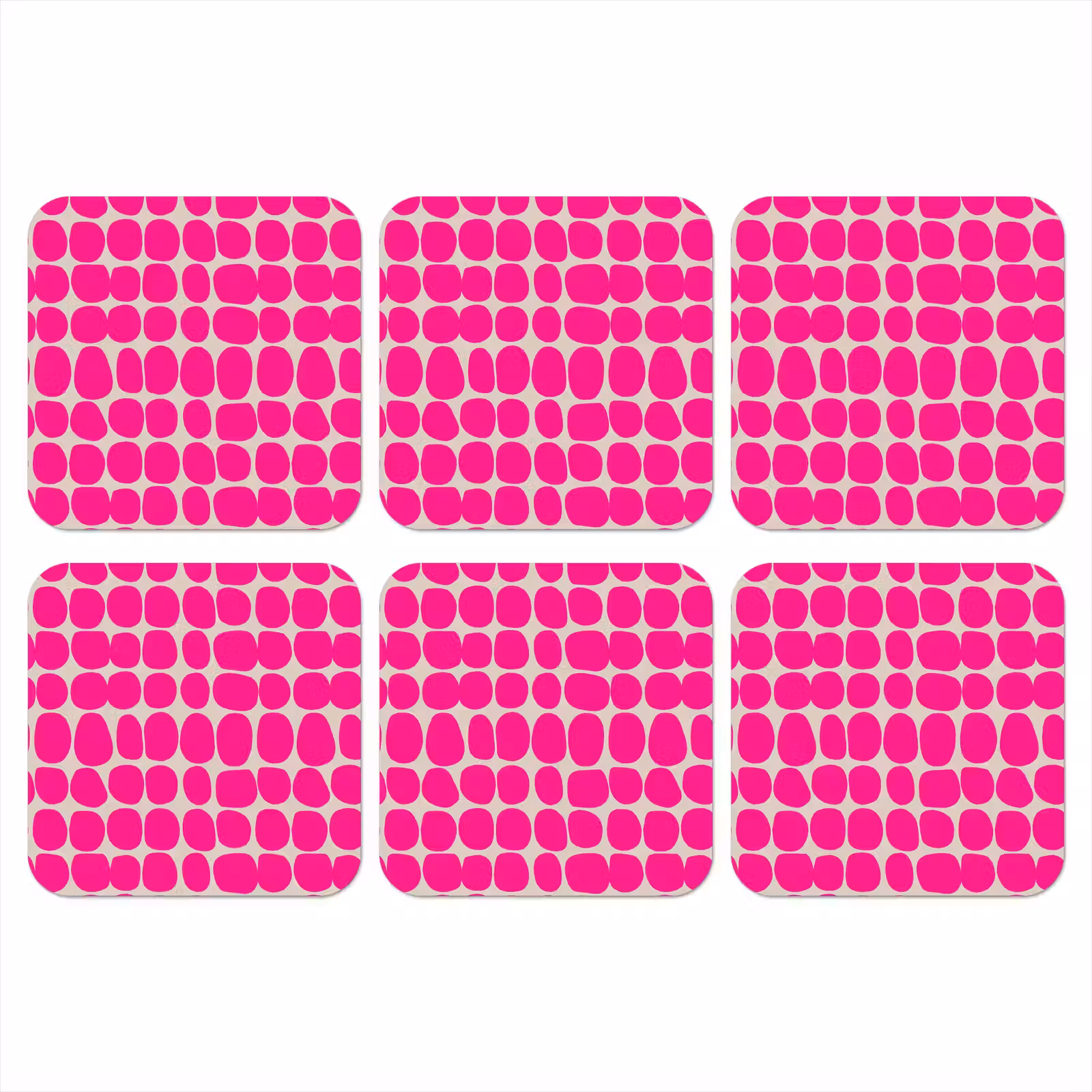 Onderzetter - Stippen - Patroon - Roze — 1