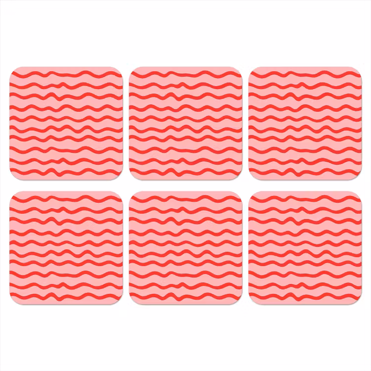 Onderzetter​ - Speels - Patroon - Rood — 1
