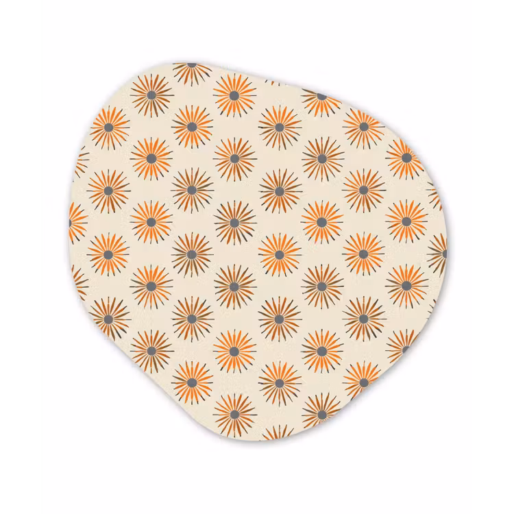 Organisch schilderij - Forex - Madelief - Patroon - Oranje — 1