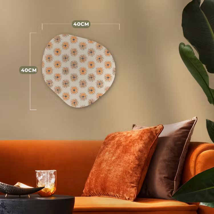 Organisch schilderij - Forex - Madelief - Patroon - Oranje — 4