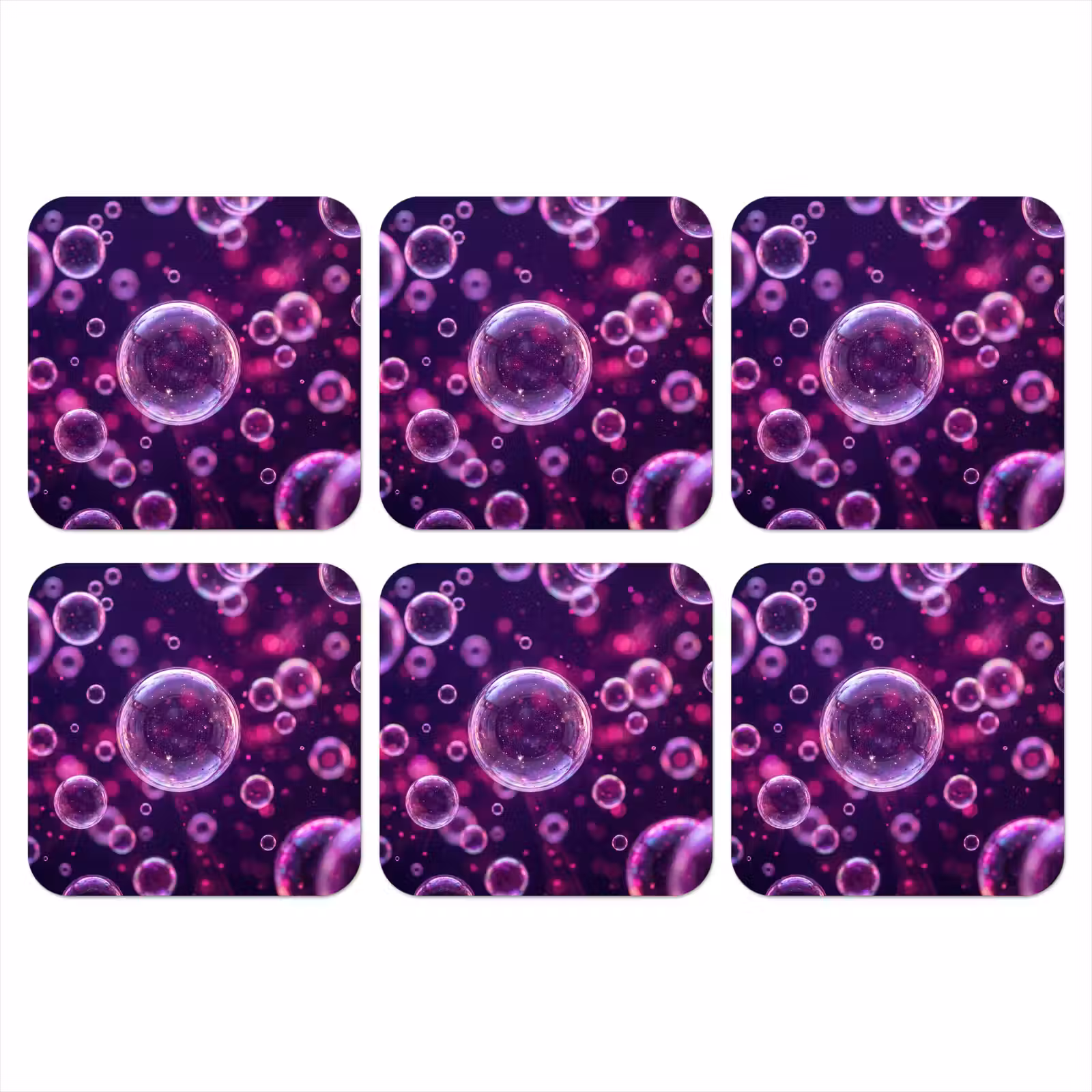 Onderzetter - Paars - Bubbels - Schuim — 1