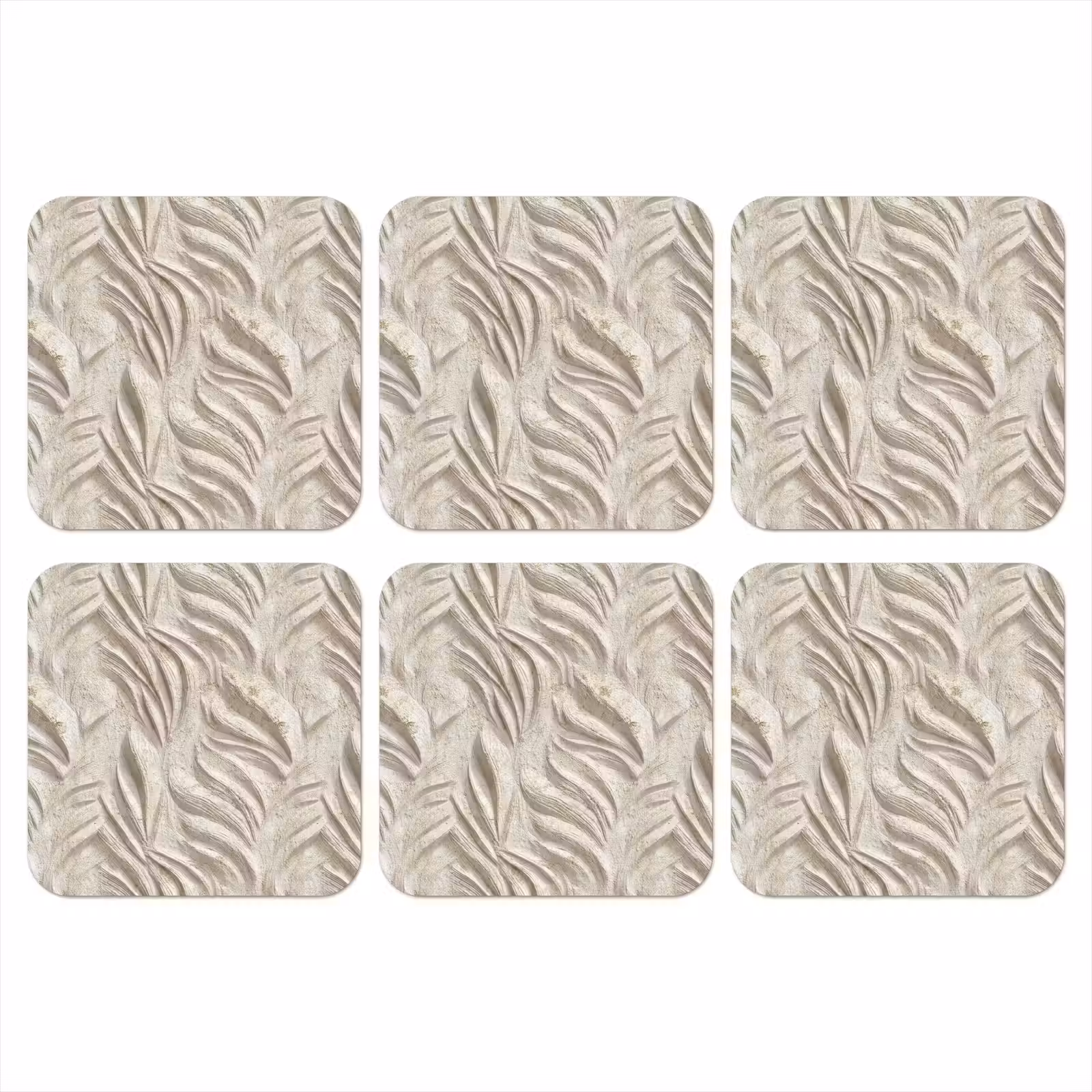 Onderzetter - Textuur - Reliëf - Beige — 1