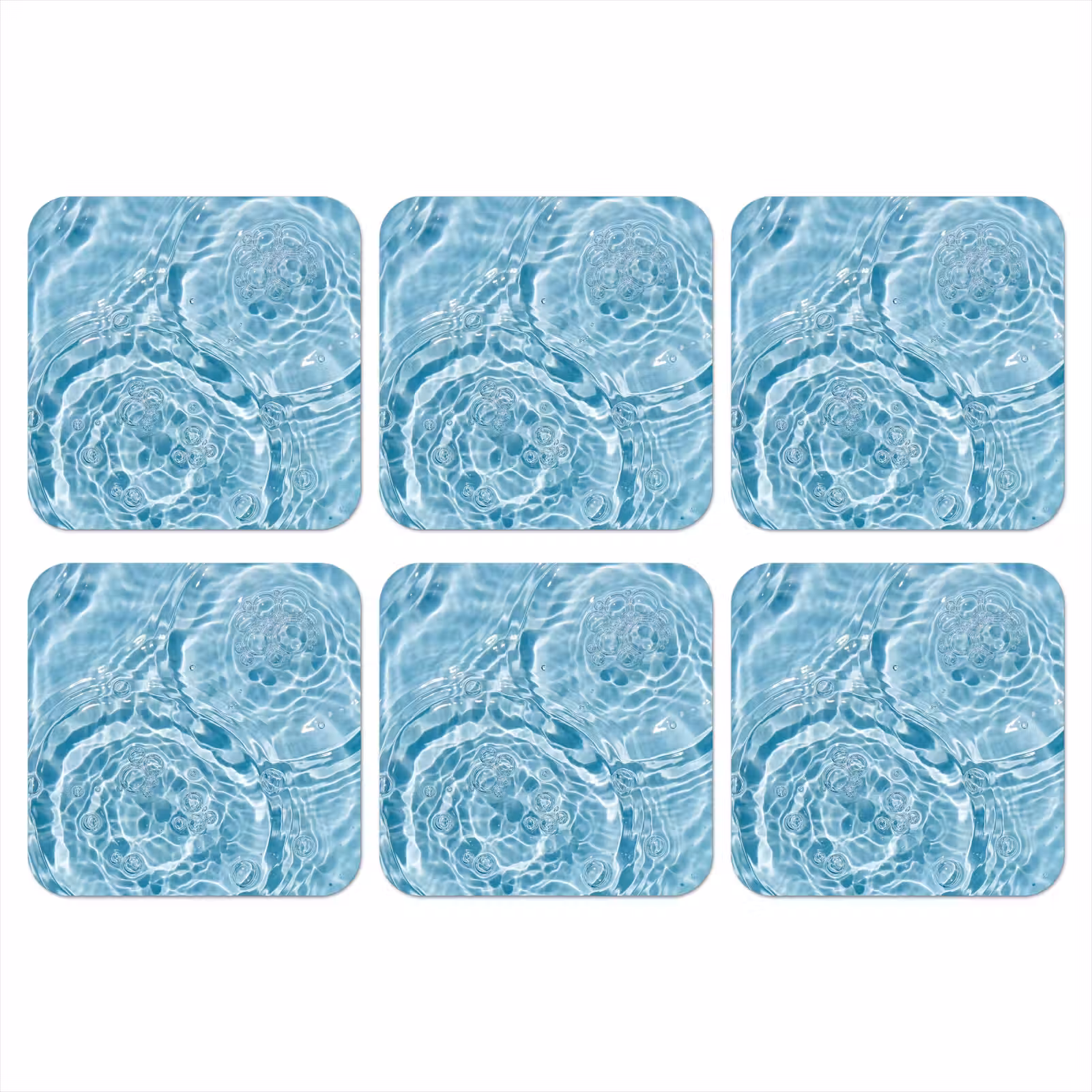 Onderzetter - Water - Blauw - bubbels — 1