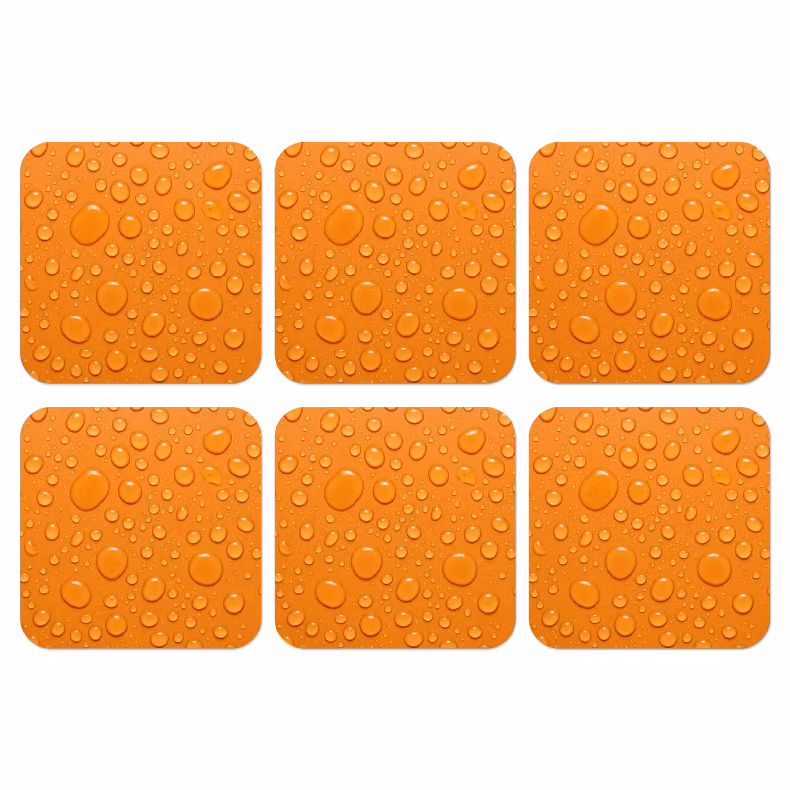 Onderzetter - Water - Druppels - Oranje — 1