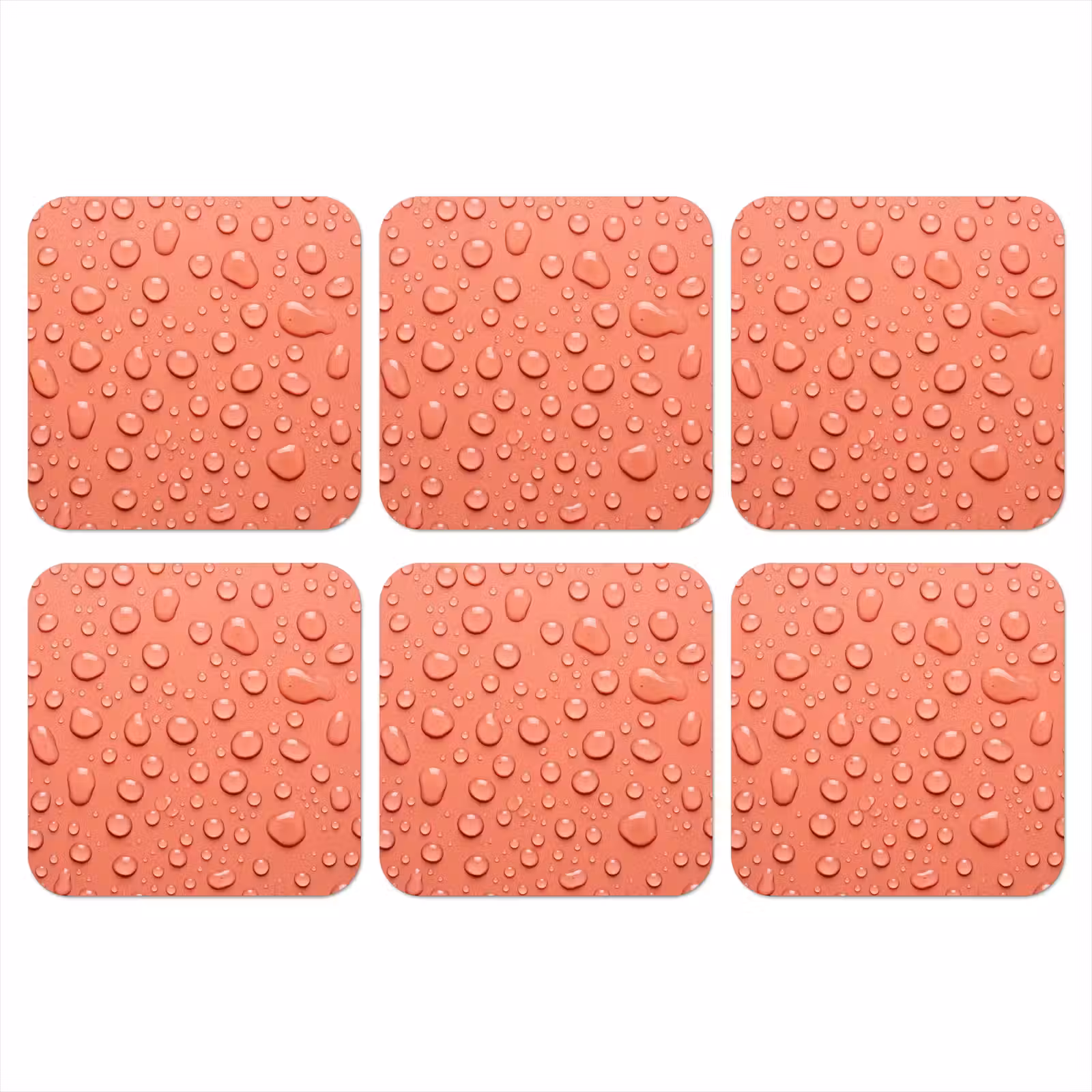 Onderzetter - Water - Druppels - Roze — 1