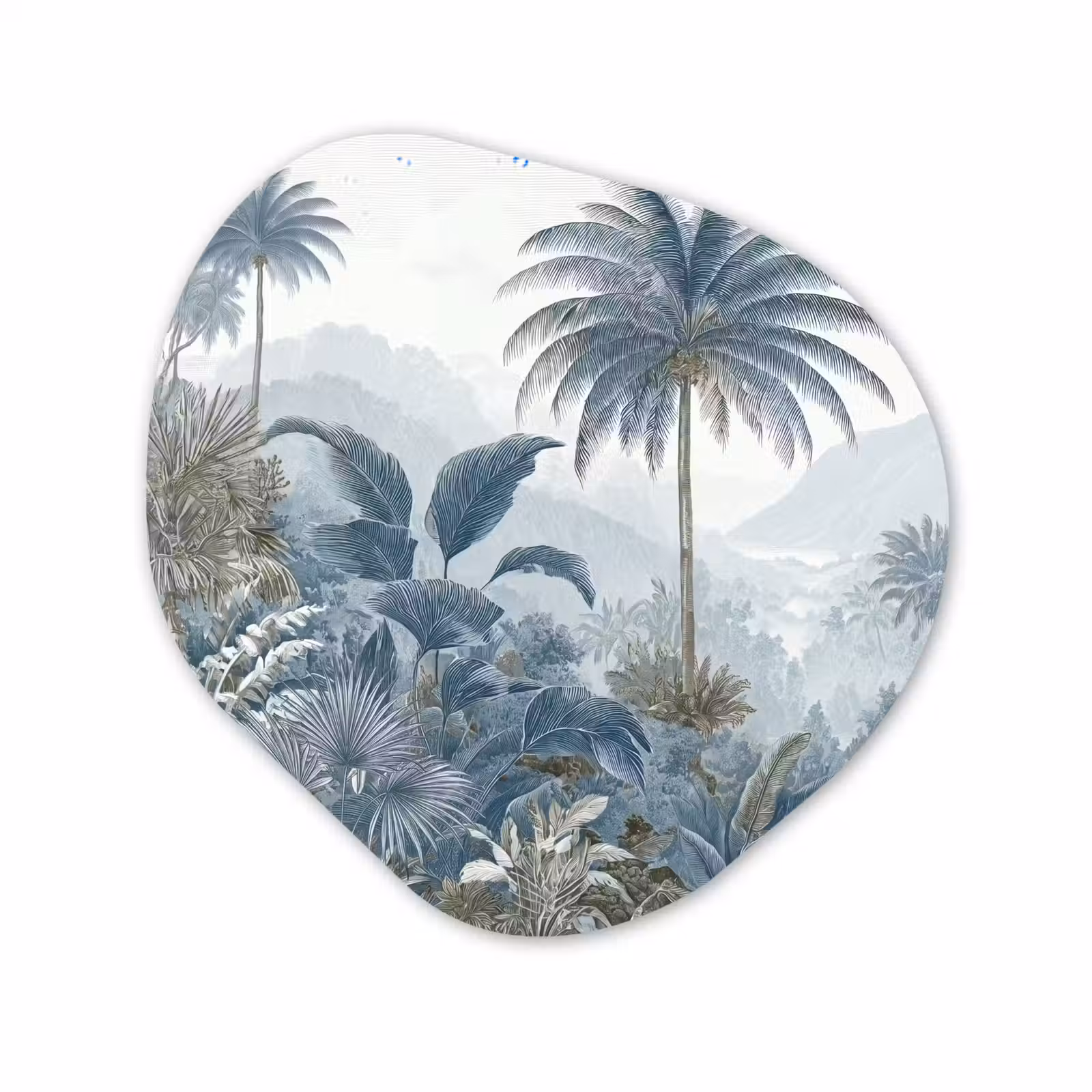 Organisch schilderij - Forex - Jungle - Modern - Blauw - Groen — 1