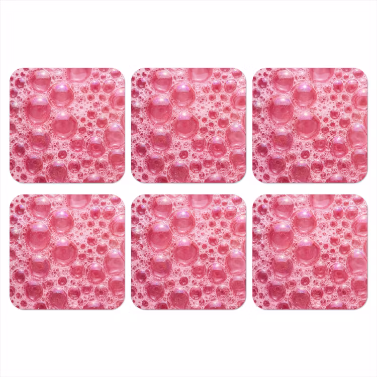Onderzetter​ - Roze - Schuim - Bubbels — 1