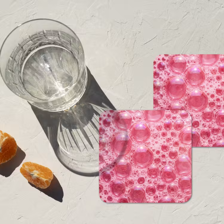 Onderzetter​ - Roze - Schuim - Bubbels — 3