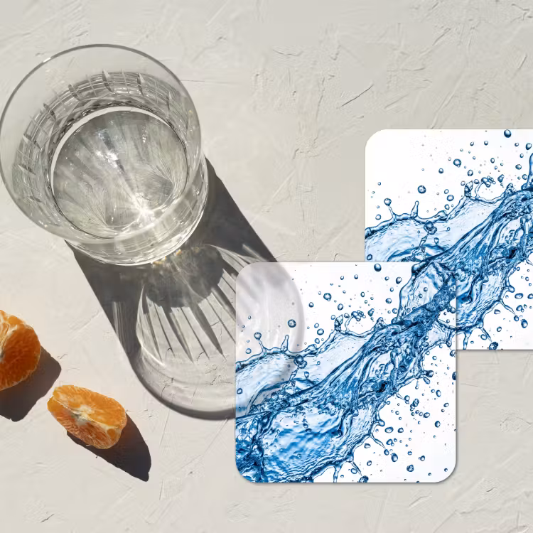 Onderzetter​ - Spash - Water - Blauw — 3