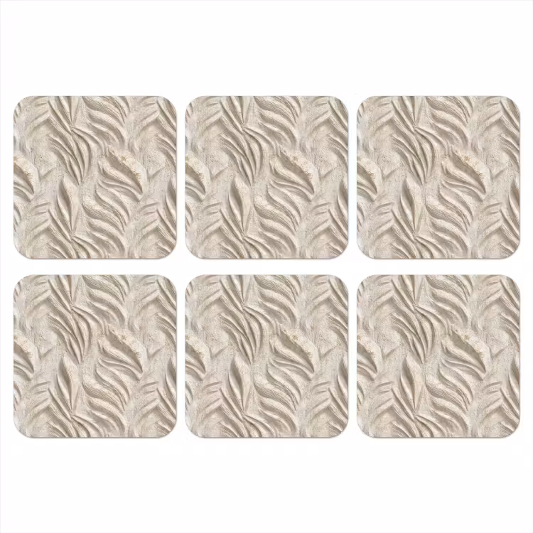 Onderzetter - Textuur - Reliëf - Beige — 1