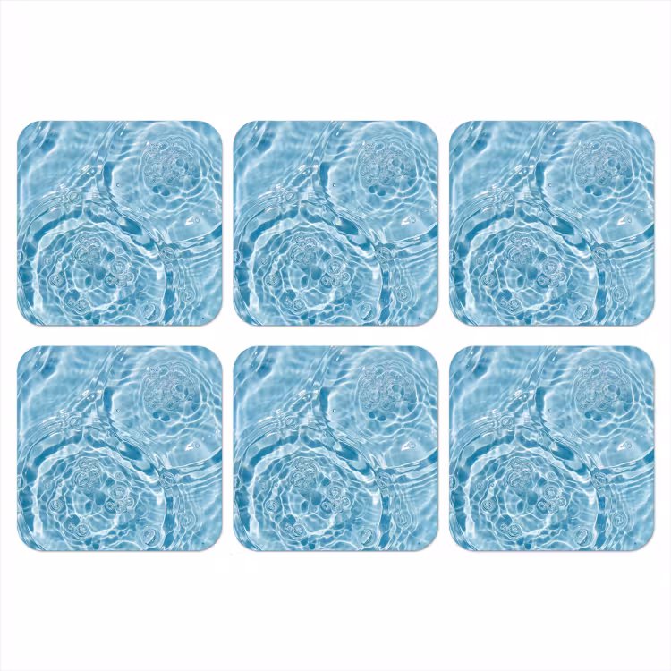 Onderzetter - Water - Blauw - bubbels — 1