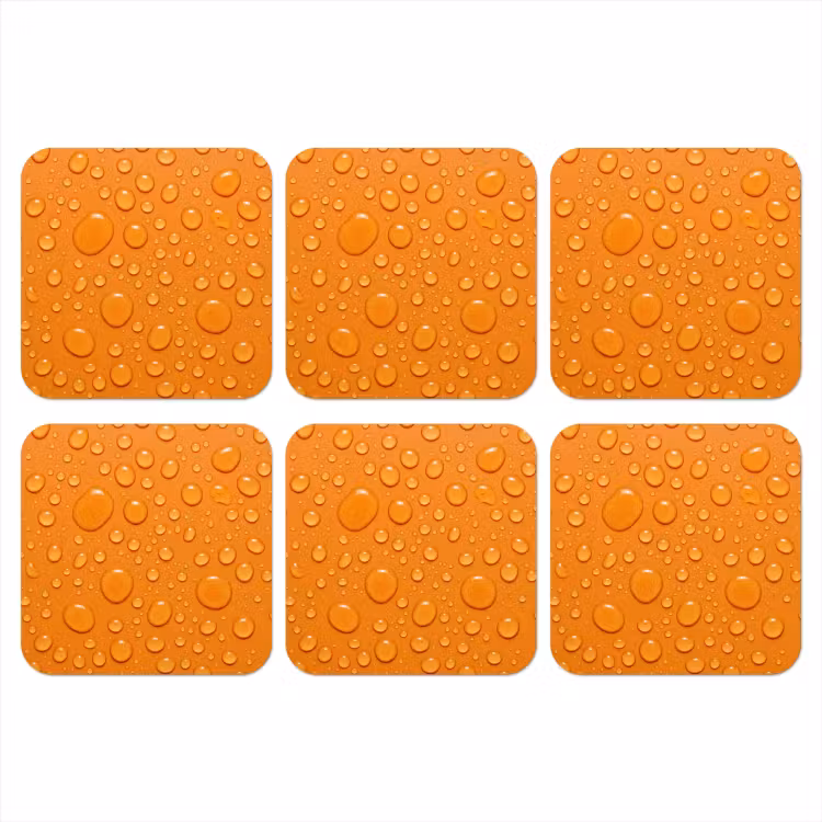 Onderzetter - Water - Druppels - Oranje — 1