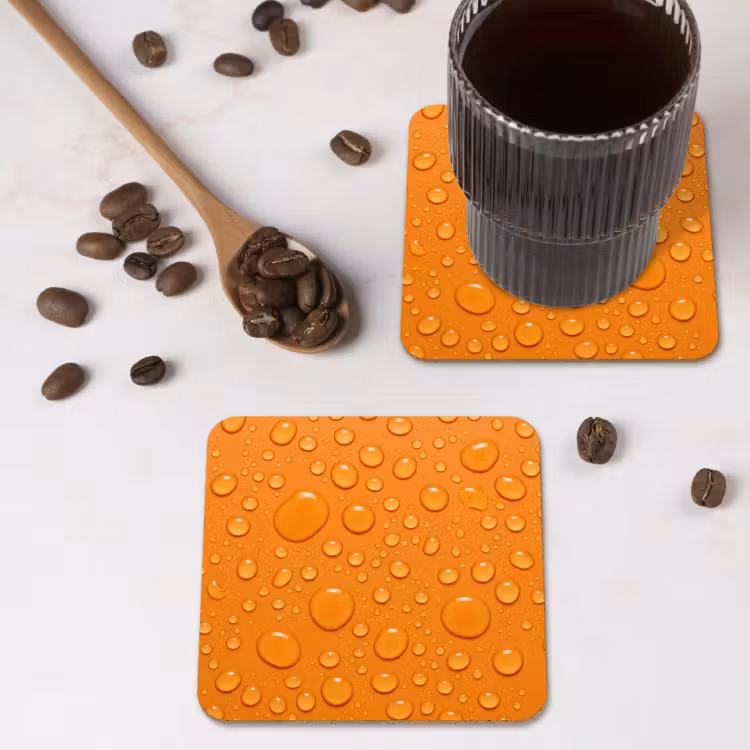 Onderzetter - Water - Druppels - Oranje — 4