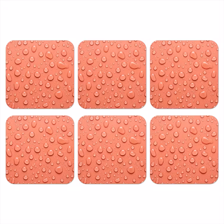 Onderzetter - Water - Druppels - Roze — 1