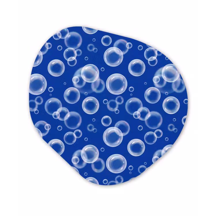 Organisch schilderij - Forex - Bubbels - Patroon - Blauw — 1