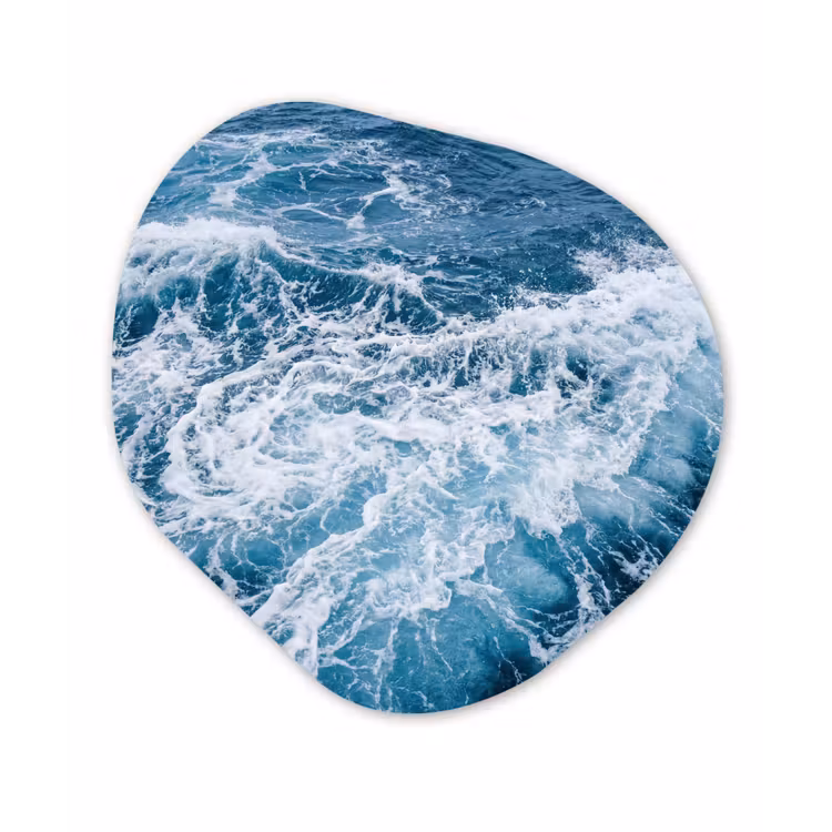 Organisch schilderij - Forex - Golven - Oceaan - Blauw — 1