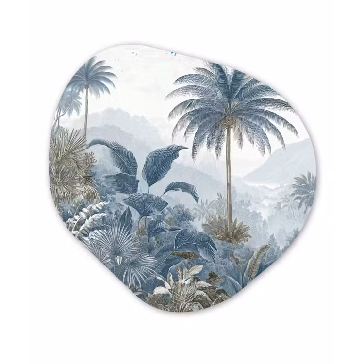 Organisch schilderij - Forex - Jungle - Modern - Blauw - Groen — 1