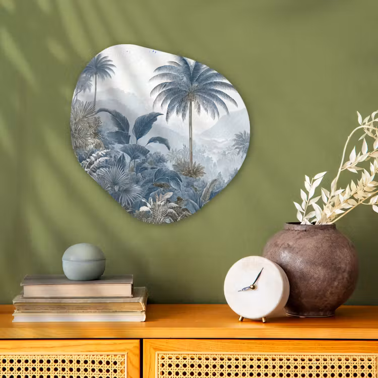 Organisch schilderij - Forex - Jungle - Modern - Blauw - Groen — 2