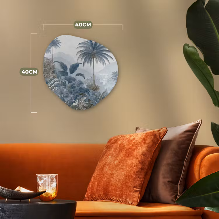 Organisch schilderij - Forex - Jungle - Modern - Blauw - Groen — 4