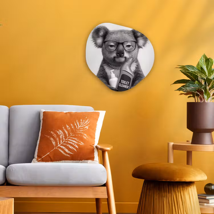 Organisch schilderij - Forex - Koala - Bril - Toilet — 3