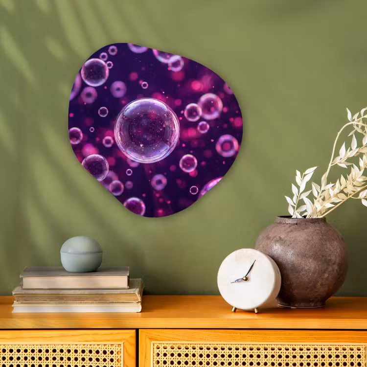 Organisch schilderij - Forex - Paars - Bubbels - Schuim — 2
