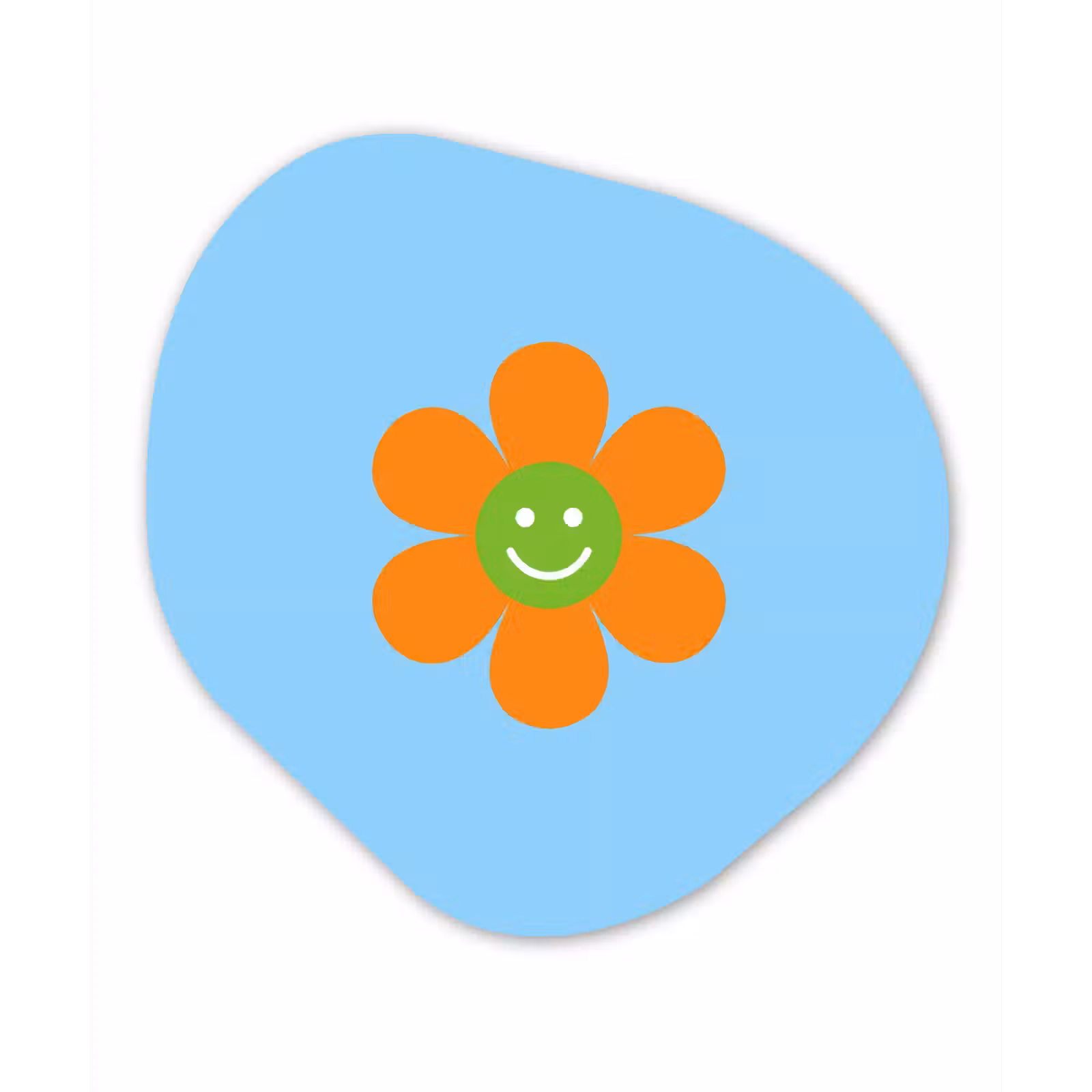 Organisch schilderij - Forex - Bloem - Smiley - Kleurrijk — 1