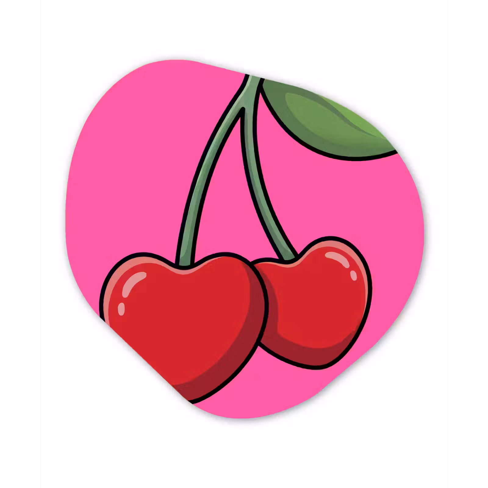 Organisch schilderij - Forex - Kers - Roze - Fruit — 1